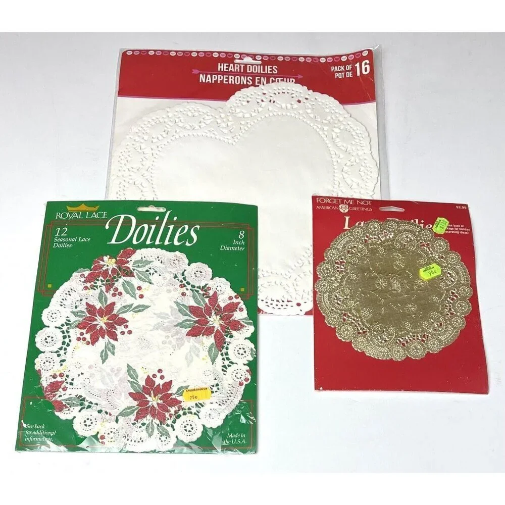 3pks VTG Paper DOILIES 6